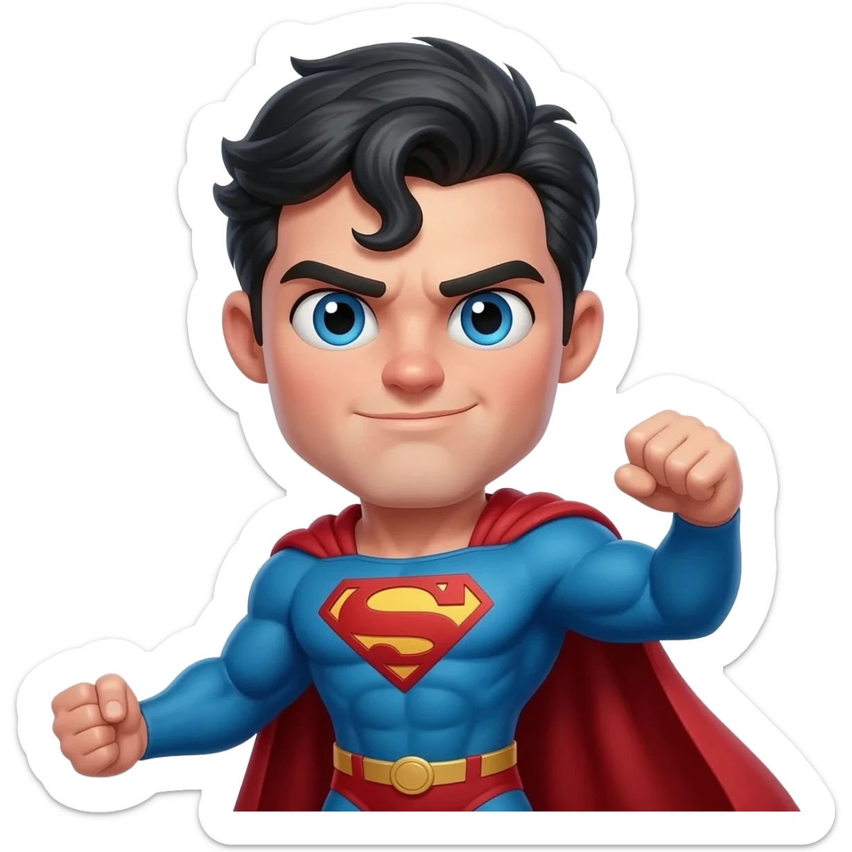 superman red cape sticker