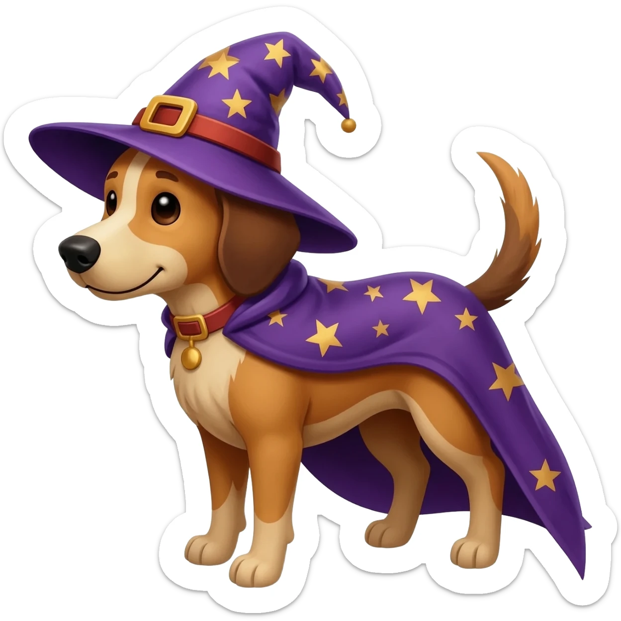 Dog wizard sticker