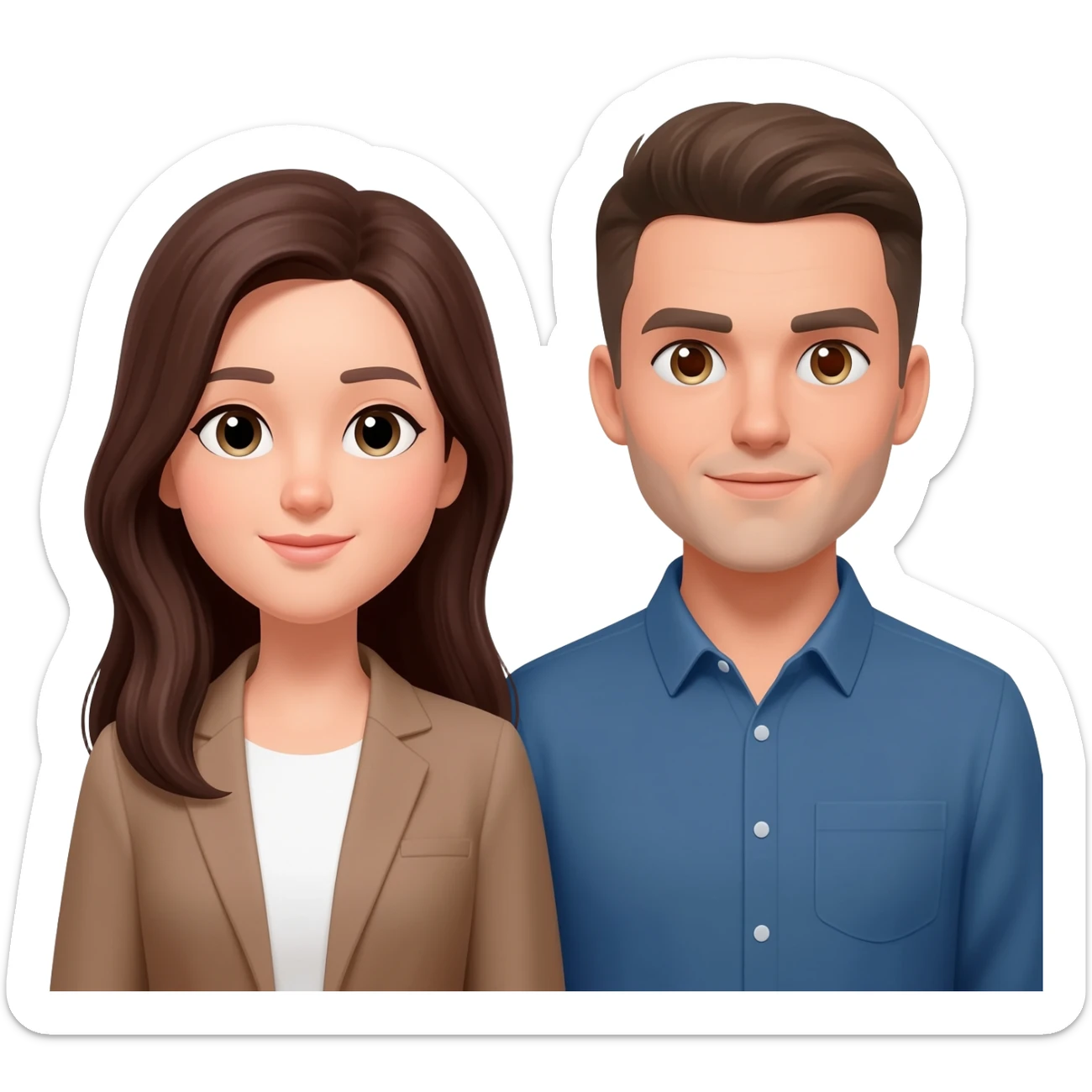 Woman and man sticker