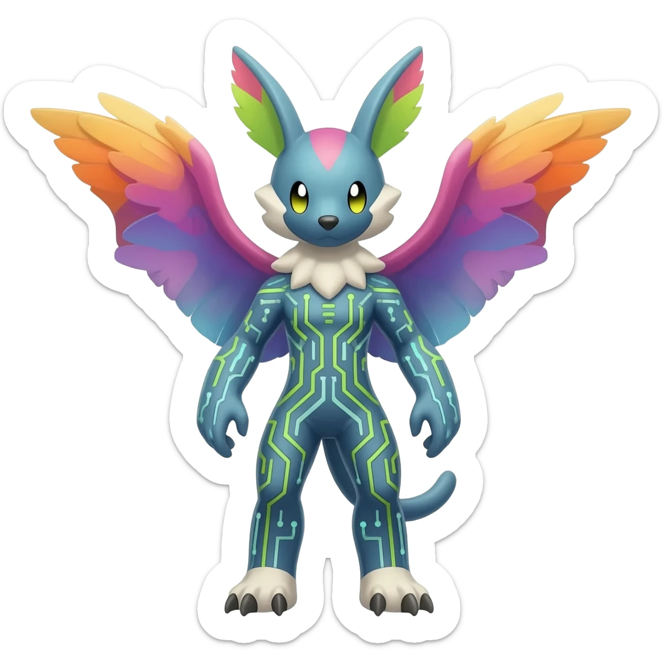 Animal-Fakémon-Pokémon-Digimon-hybrid-fusion-creature  sticker
