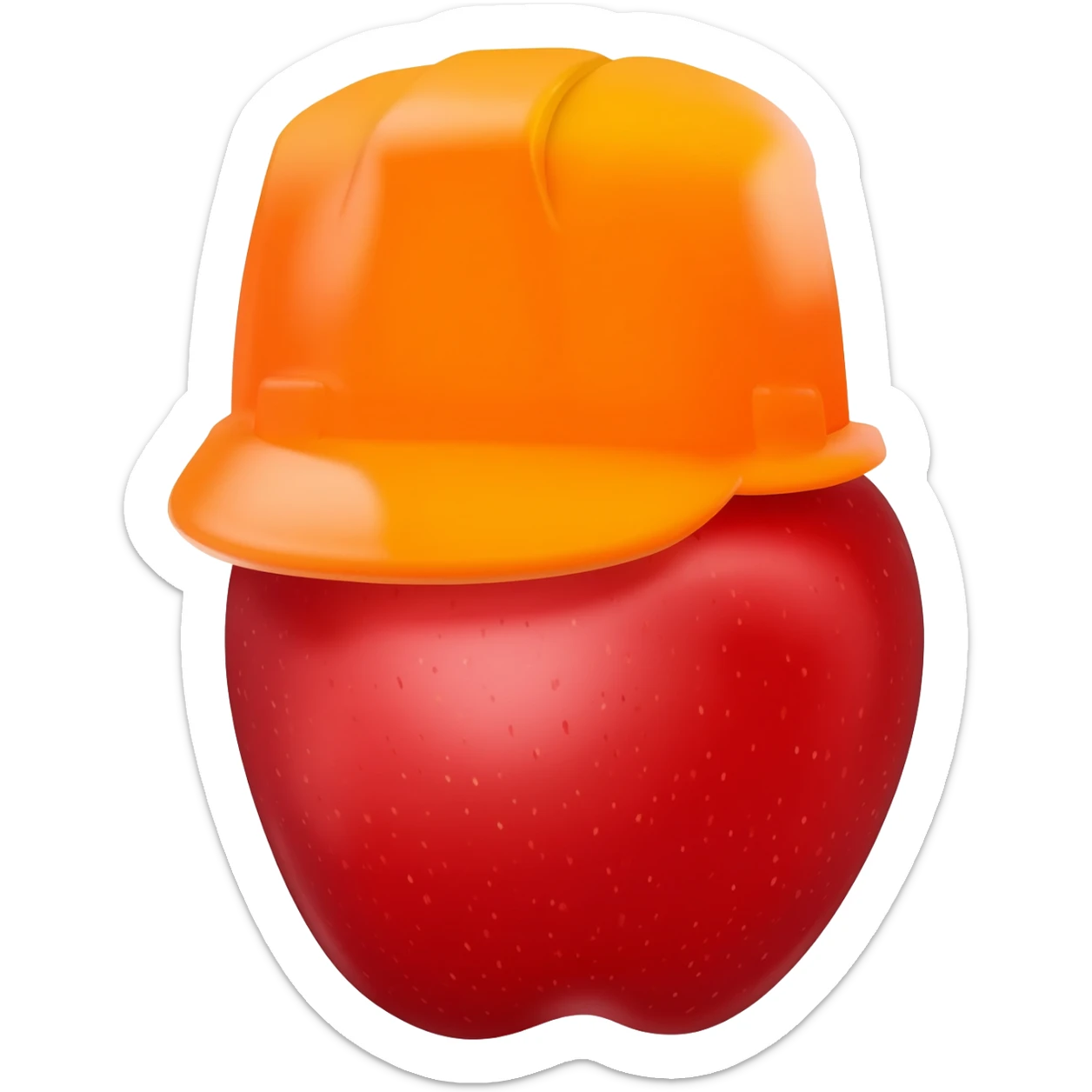 manzana enchilada con sombrero de gomita sticker