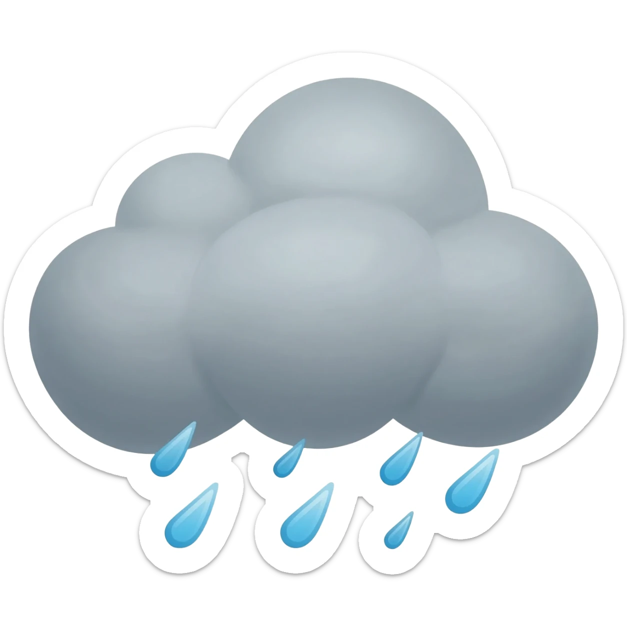 rainy stormy clouds sticker