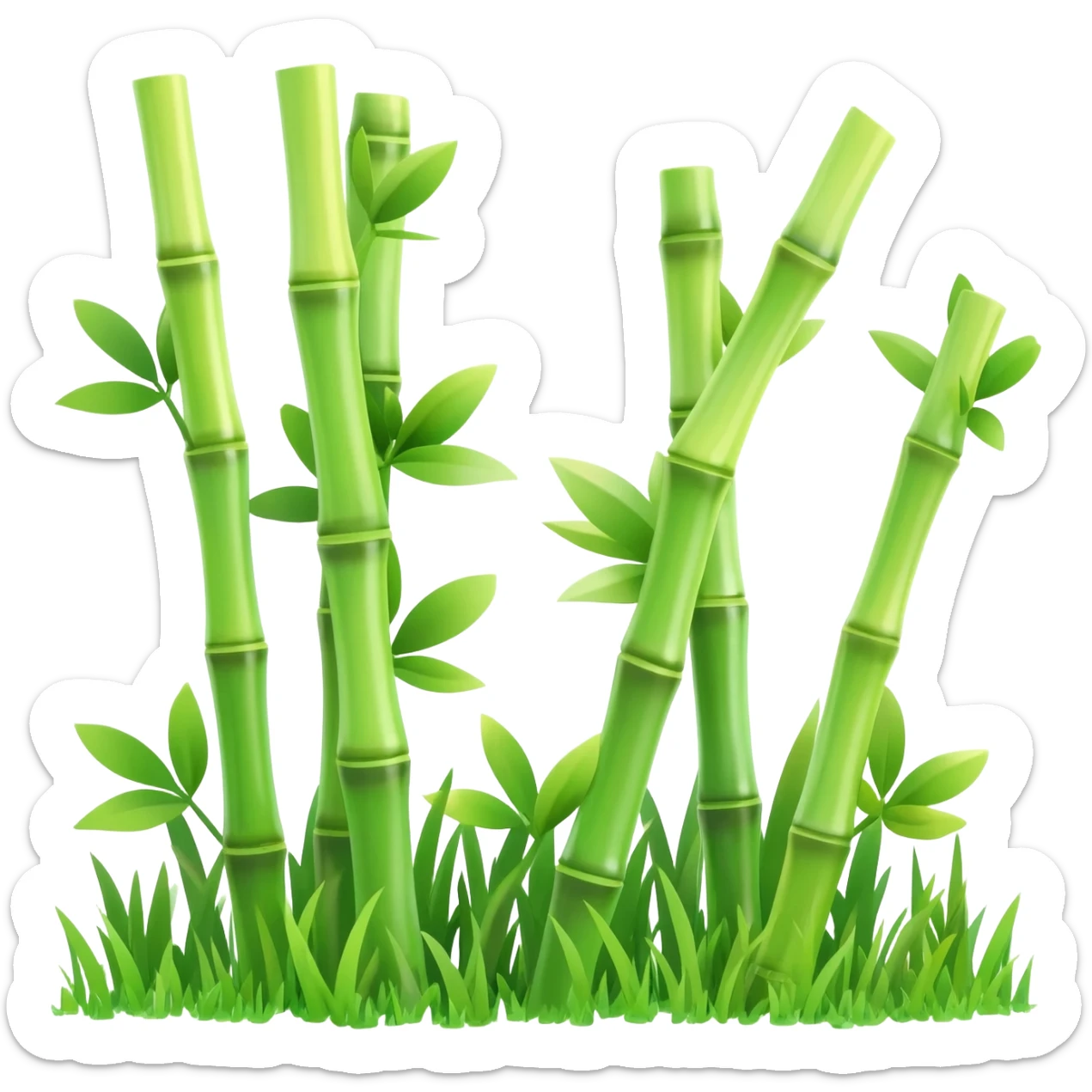 bamboo with a bit of grass sticker