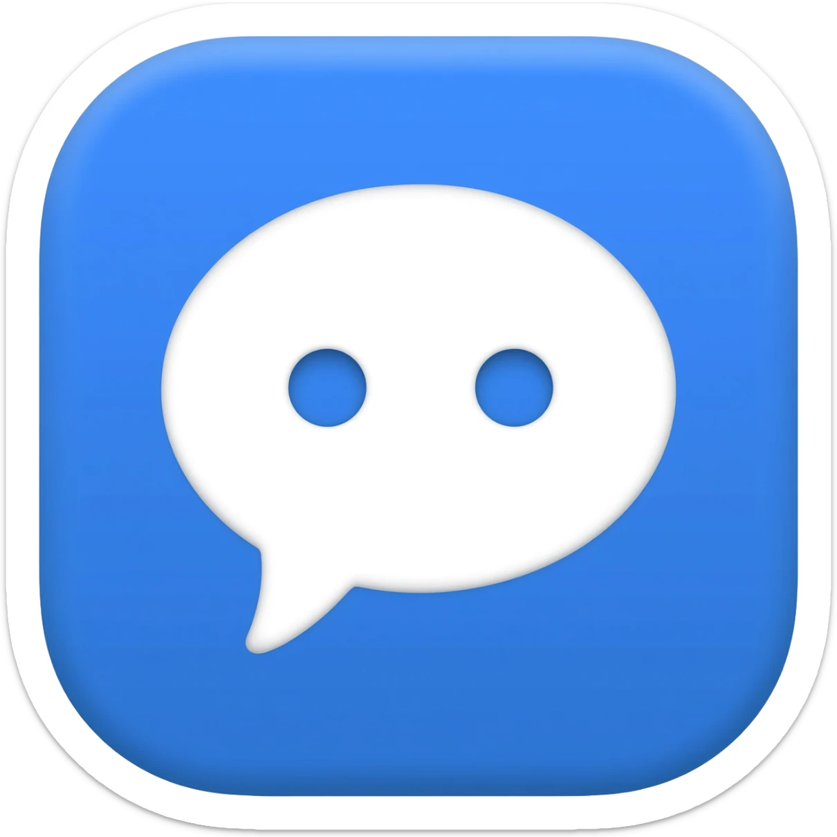 white facebook messenger sticker