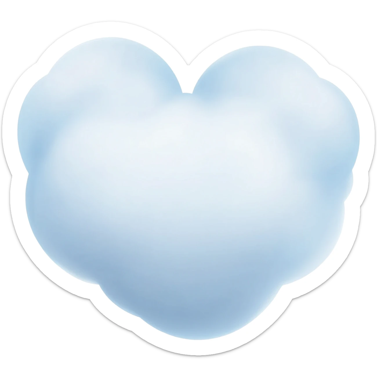 38. soft cloud heart sticker