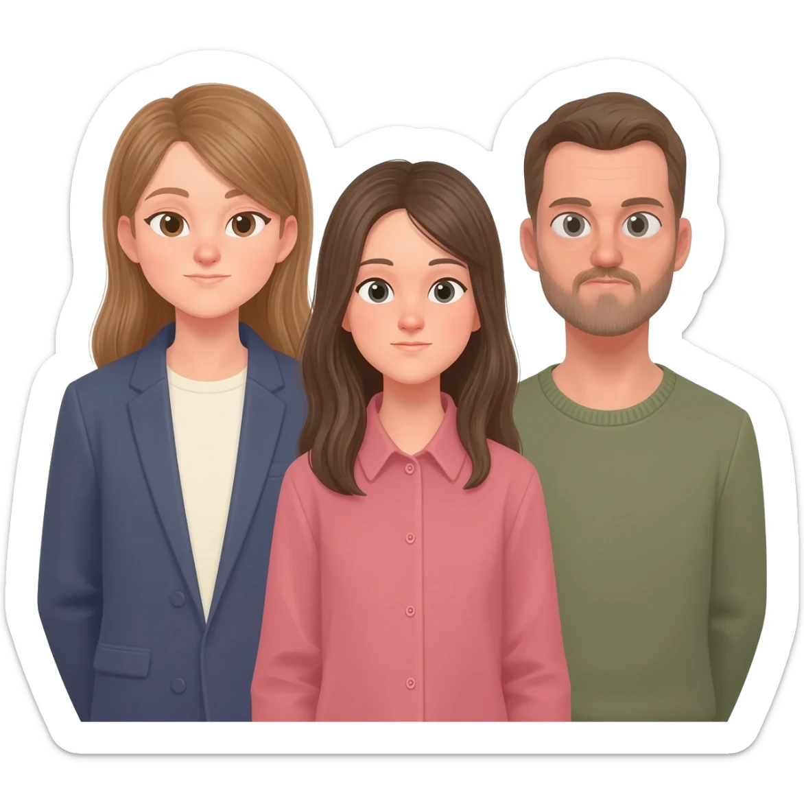 the ratio was three girls to every two men sticker