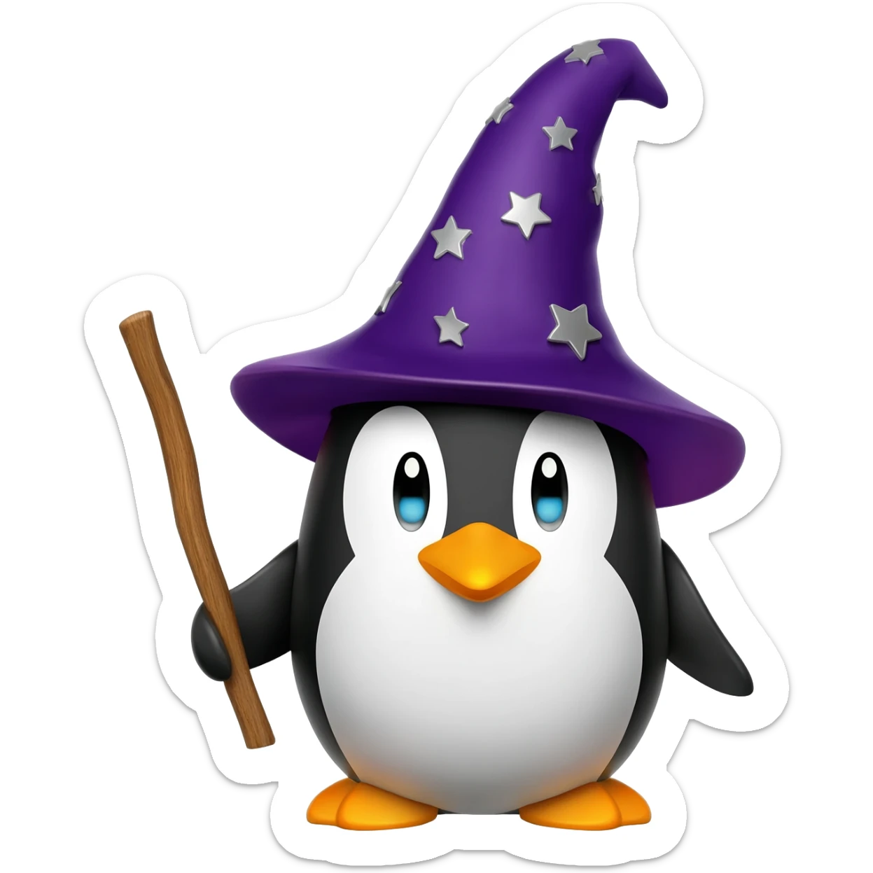 Penguin Wizard sticker
