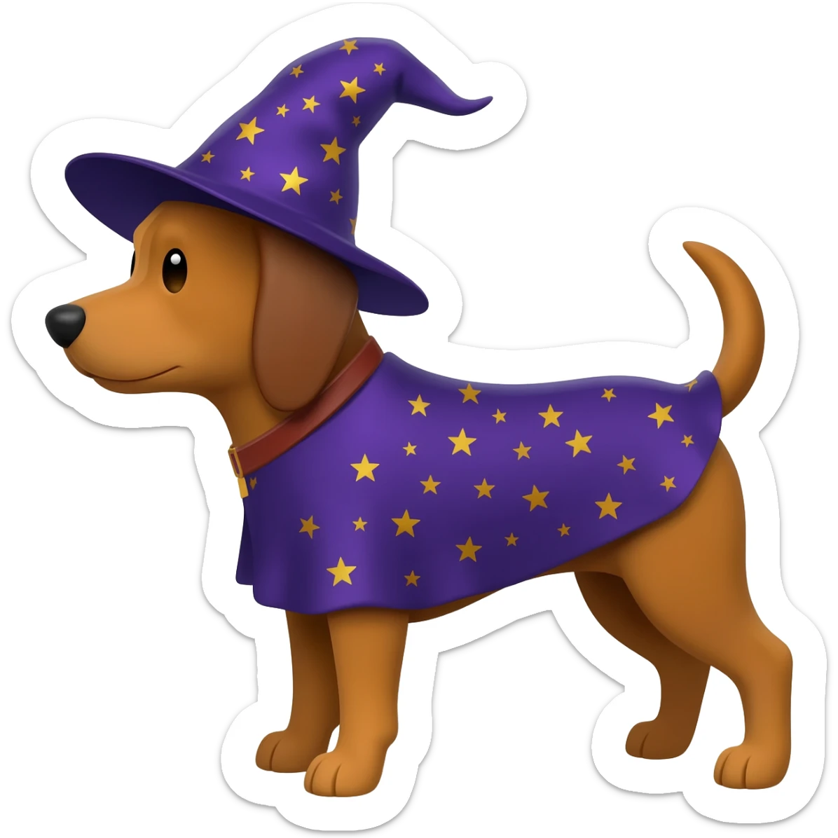 Dog wizard sticker
