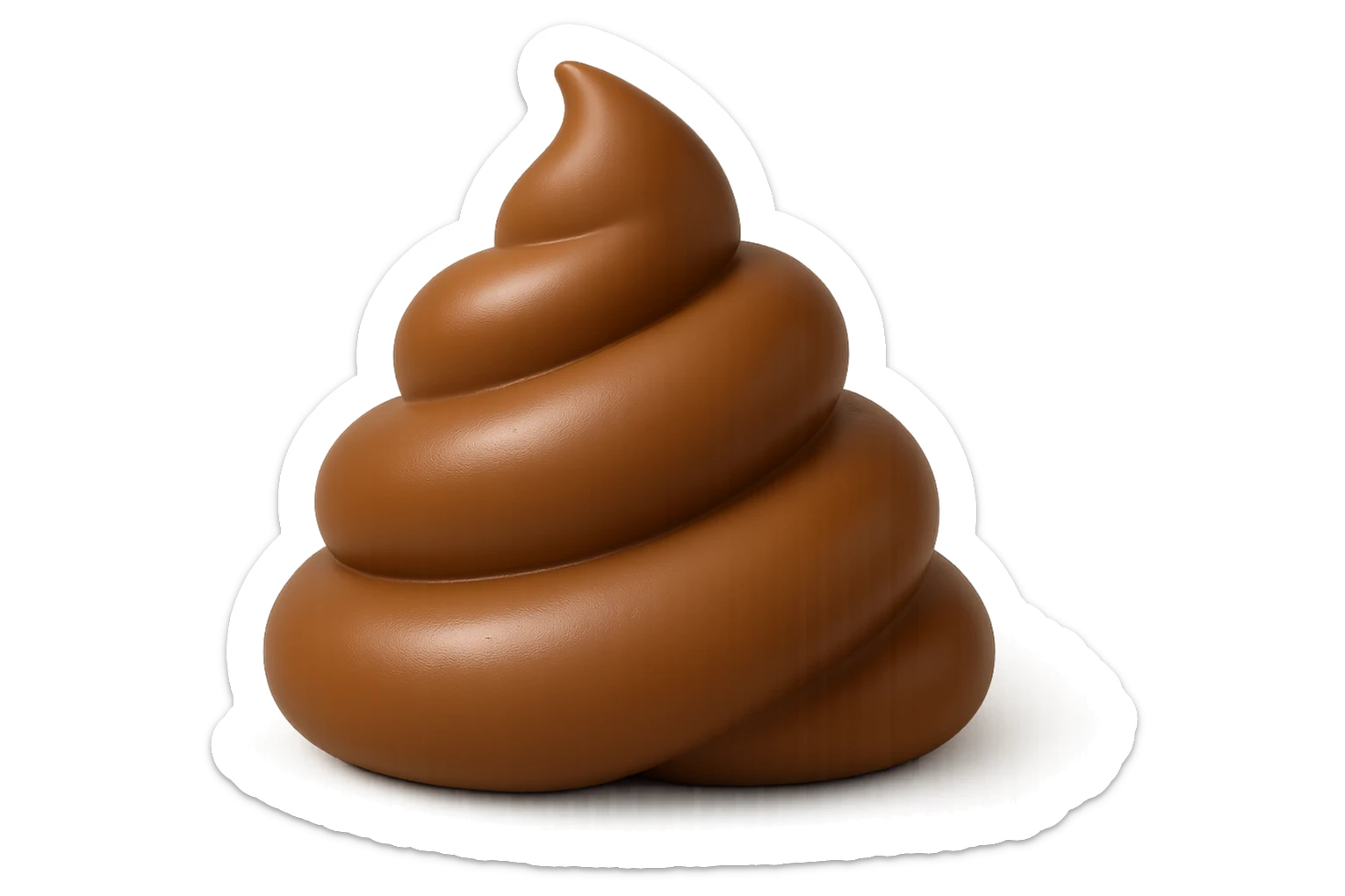 EMOJI STILE IPHONE 3D DI UNa montagna di feci a palline stile emoji iphone E FALLO MOLTO REALISTICO IN 3D sticker