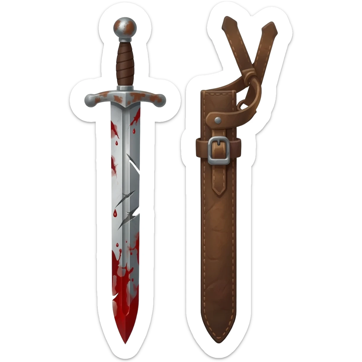 sword with blood sticker