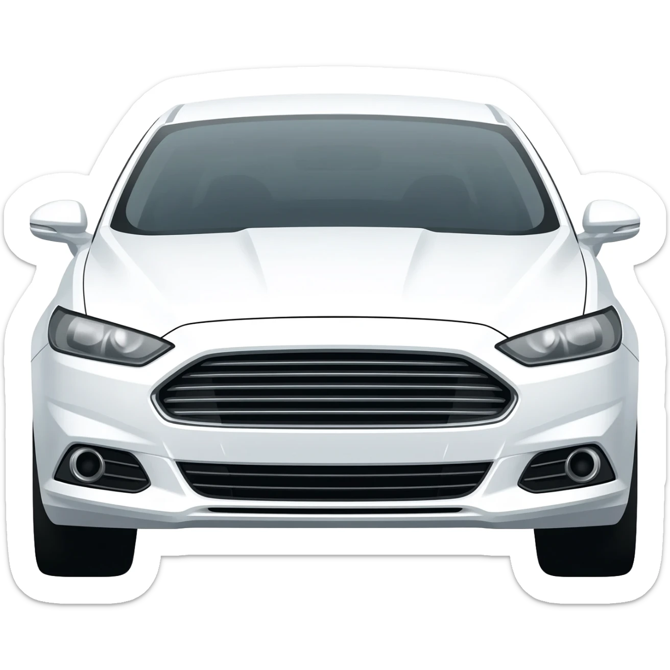 Carro ford fusion blanco sticker