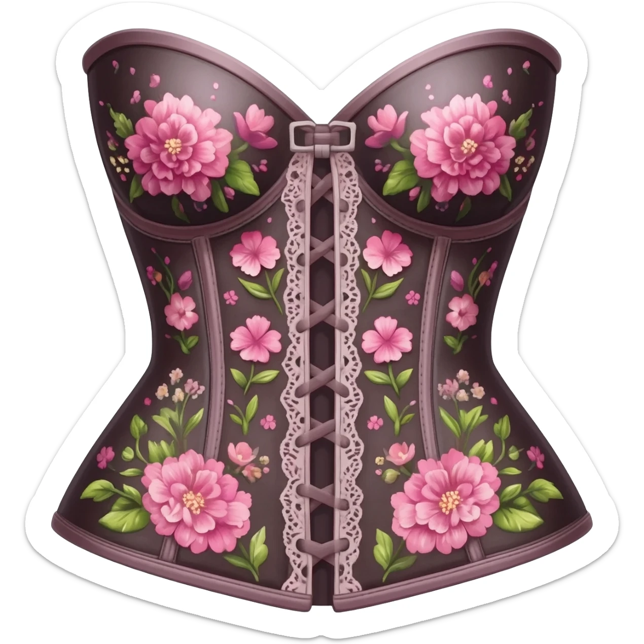 flower corset sticker