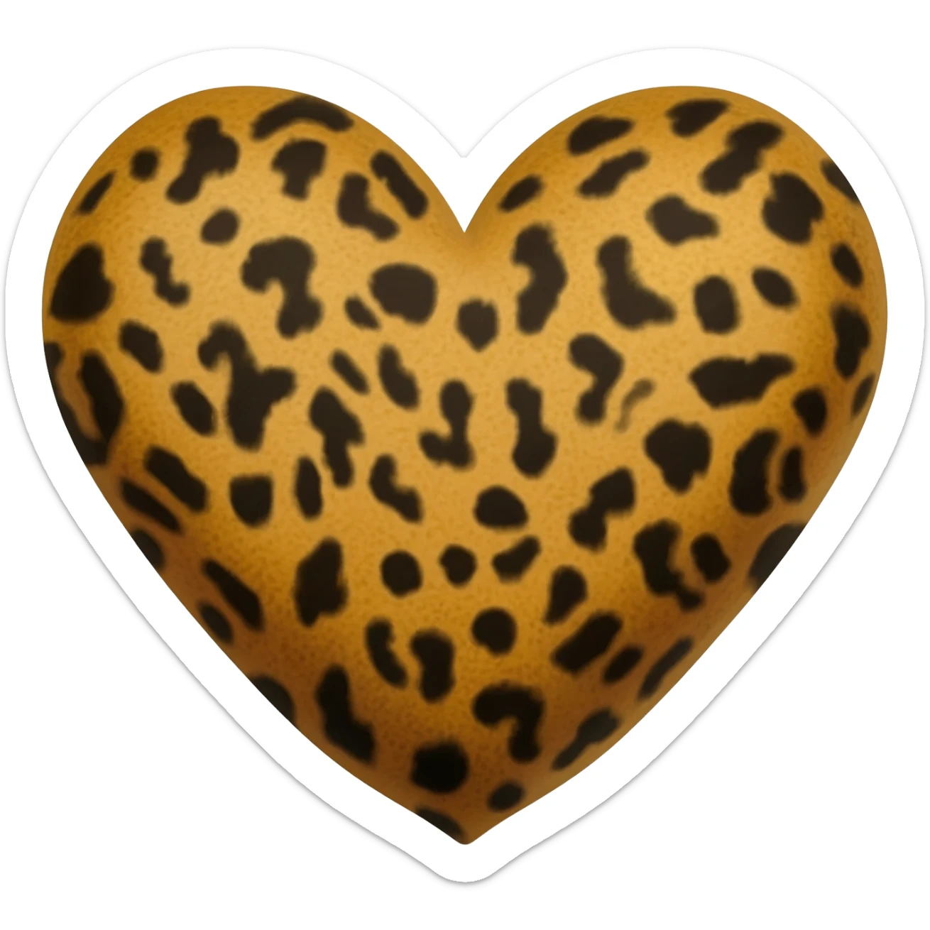 Corazón de animal print sticker