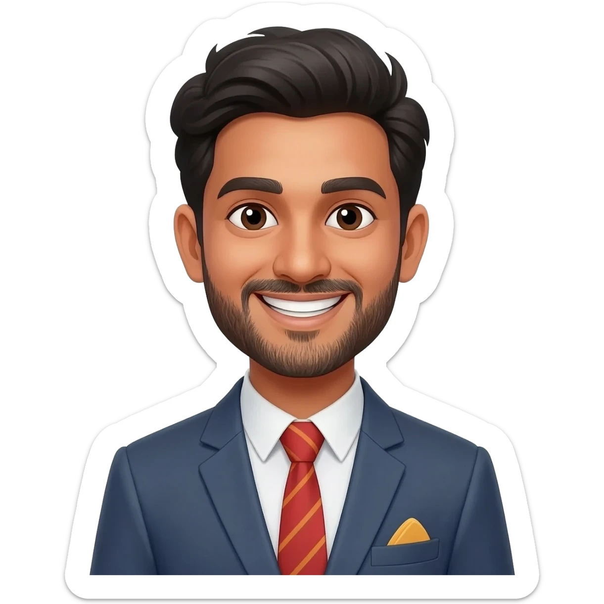 funny indian male teCHER WITH STUBBLE sticker