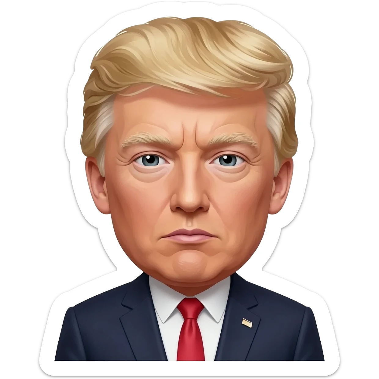 trump musk distorted face sticker