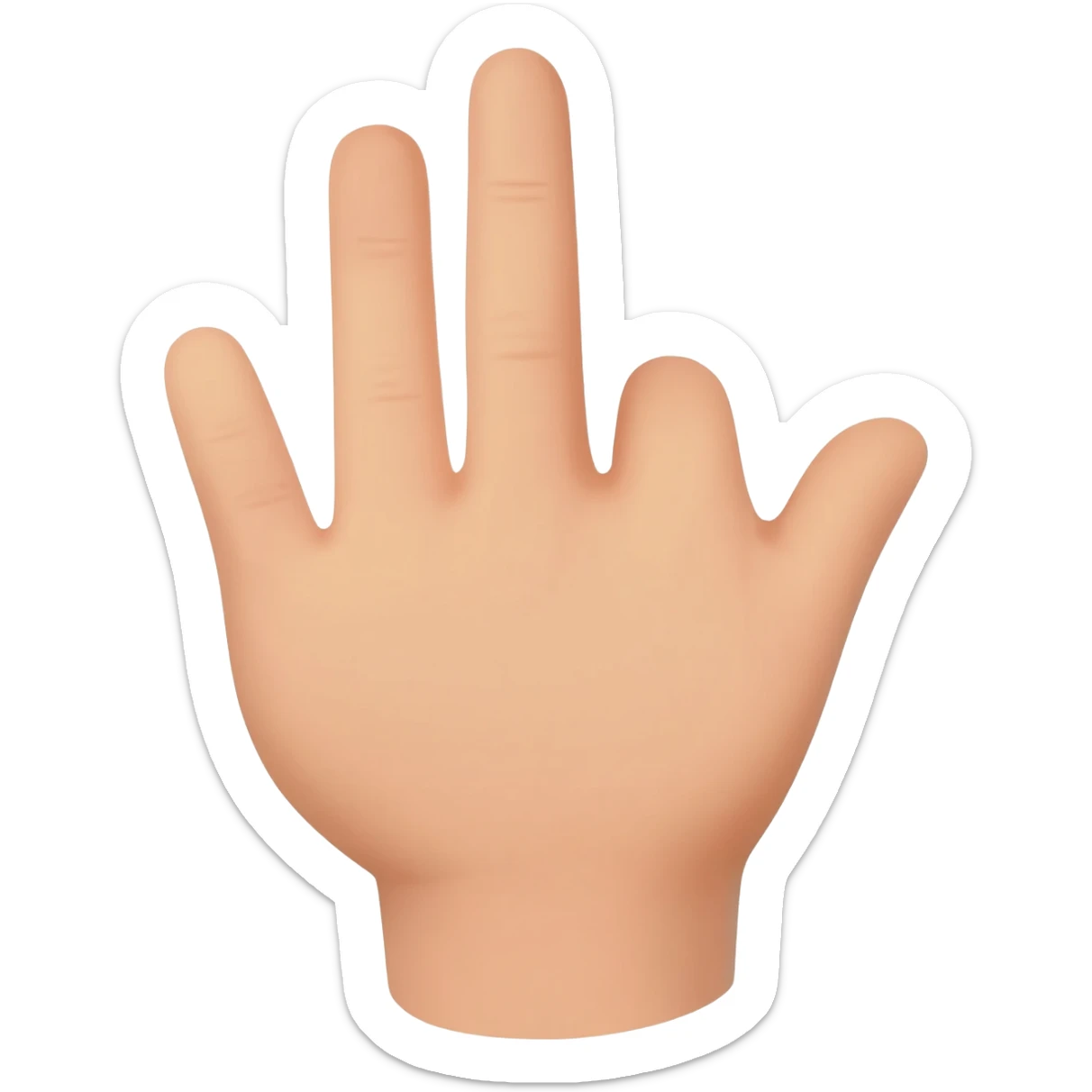 left hand missing the ring finger sticker