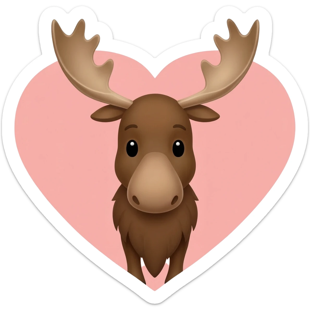 Moose with Heart sticker