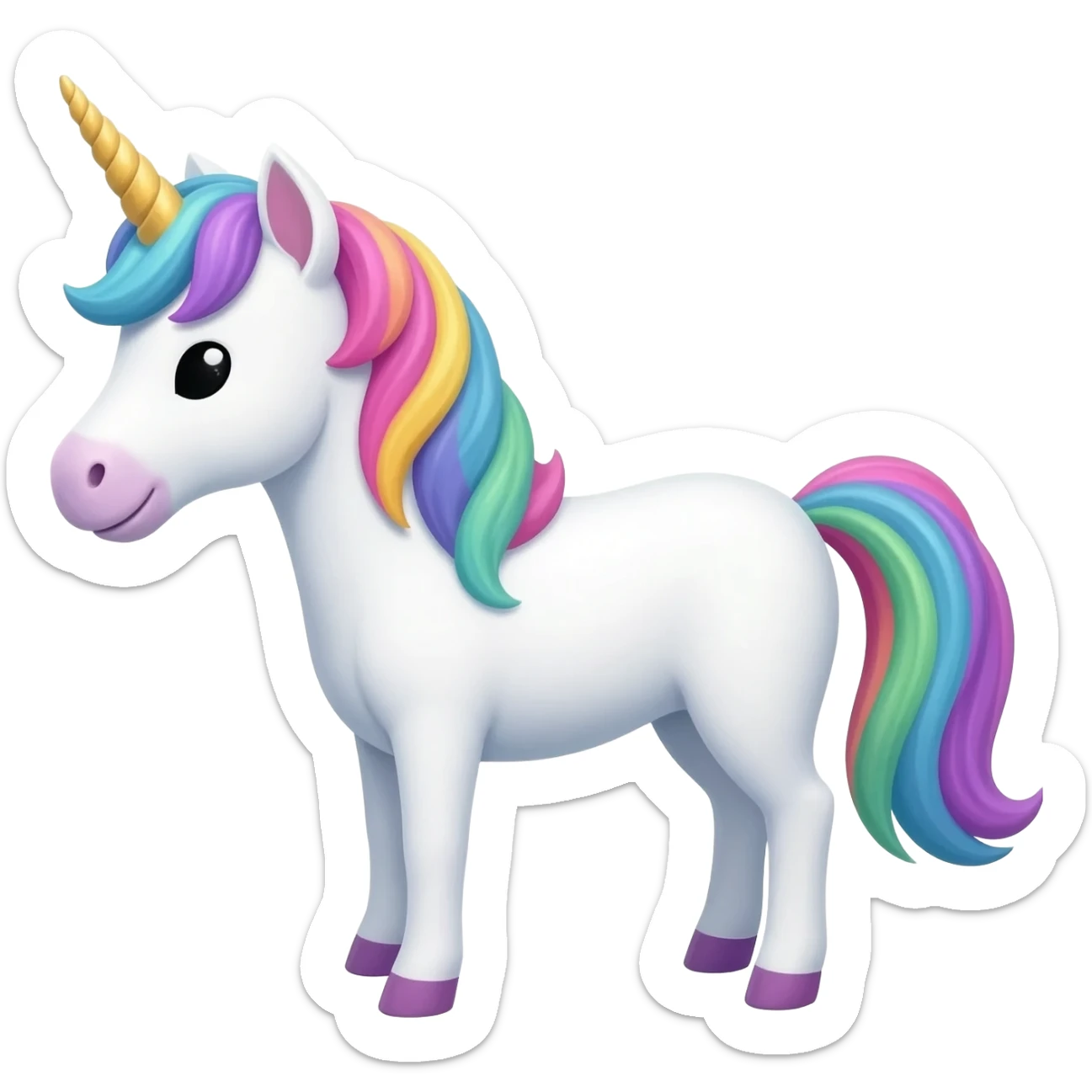 singing unicorn sticker