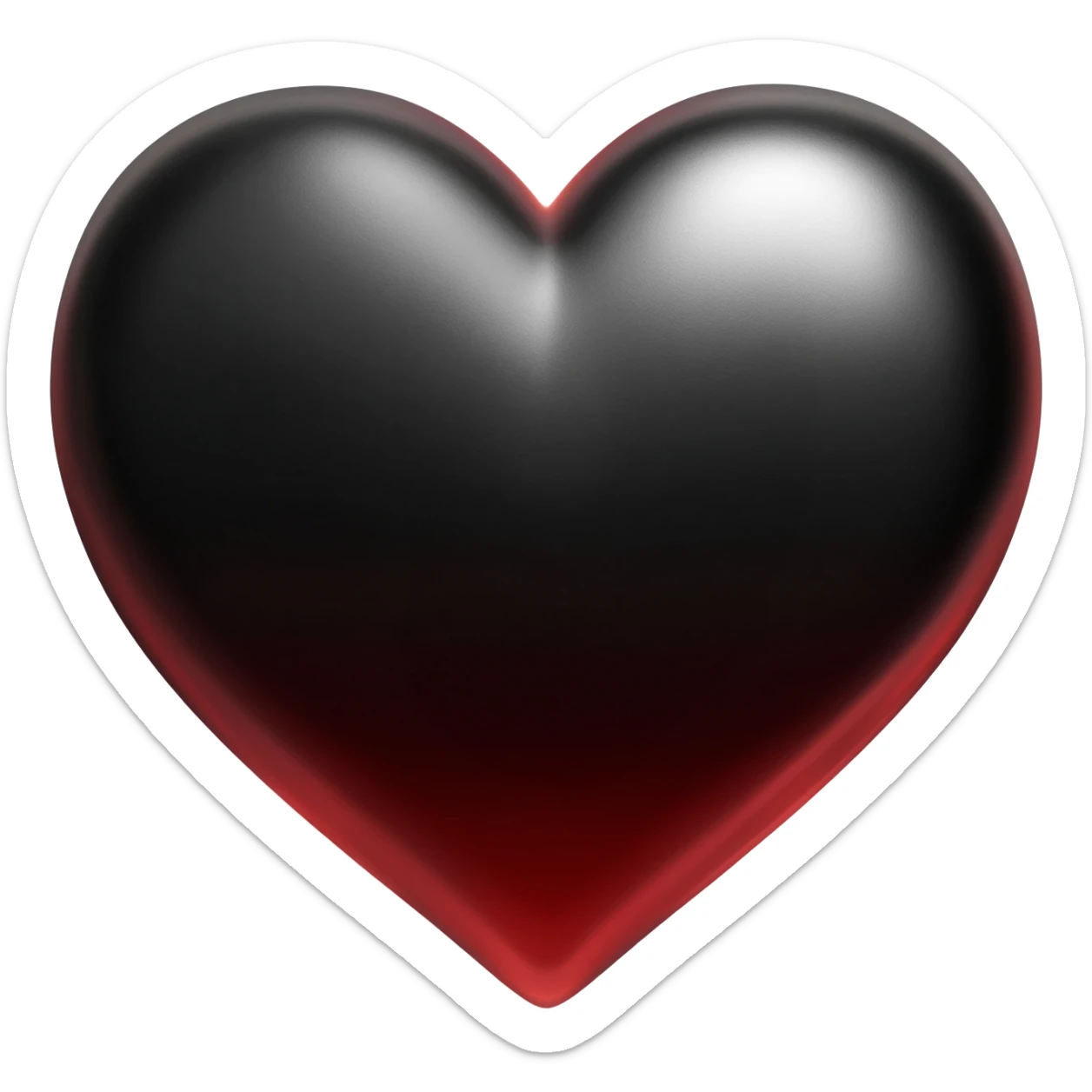 Gothic black and red and silver heart sticker