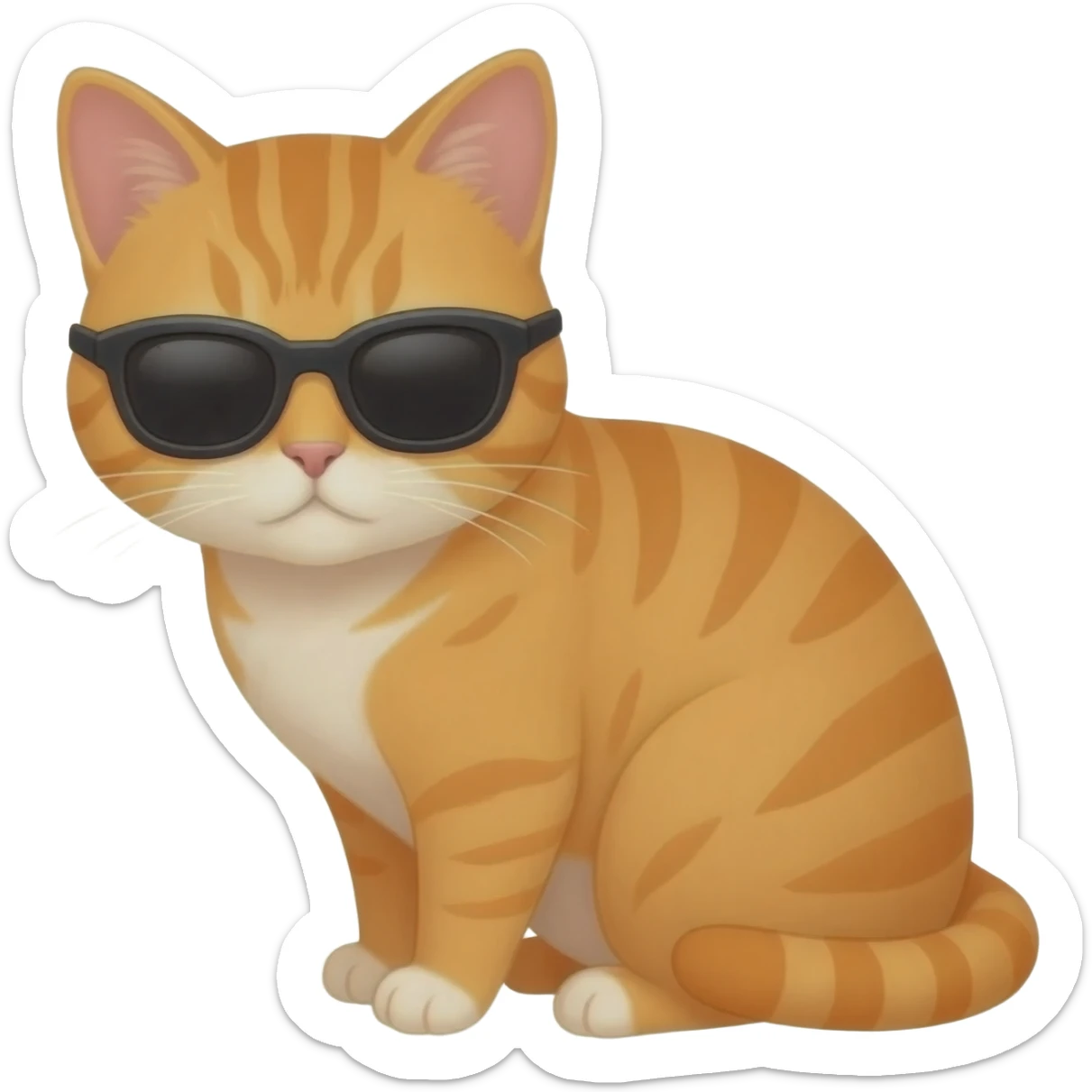 Cat wearing sunglasses sticker