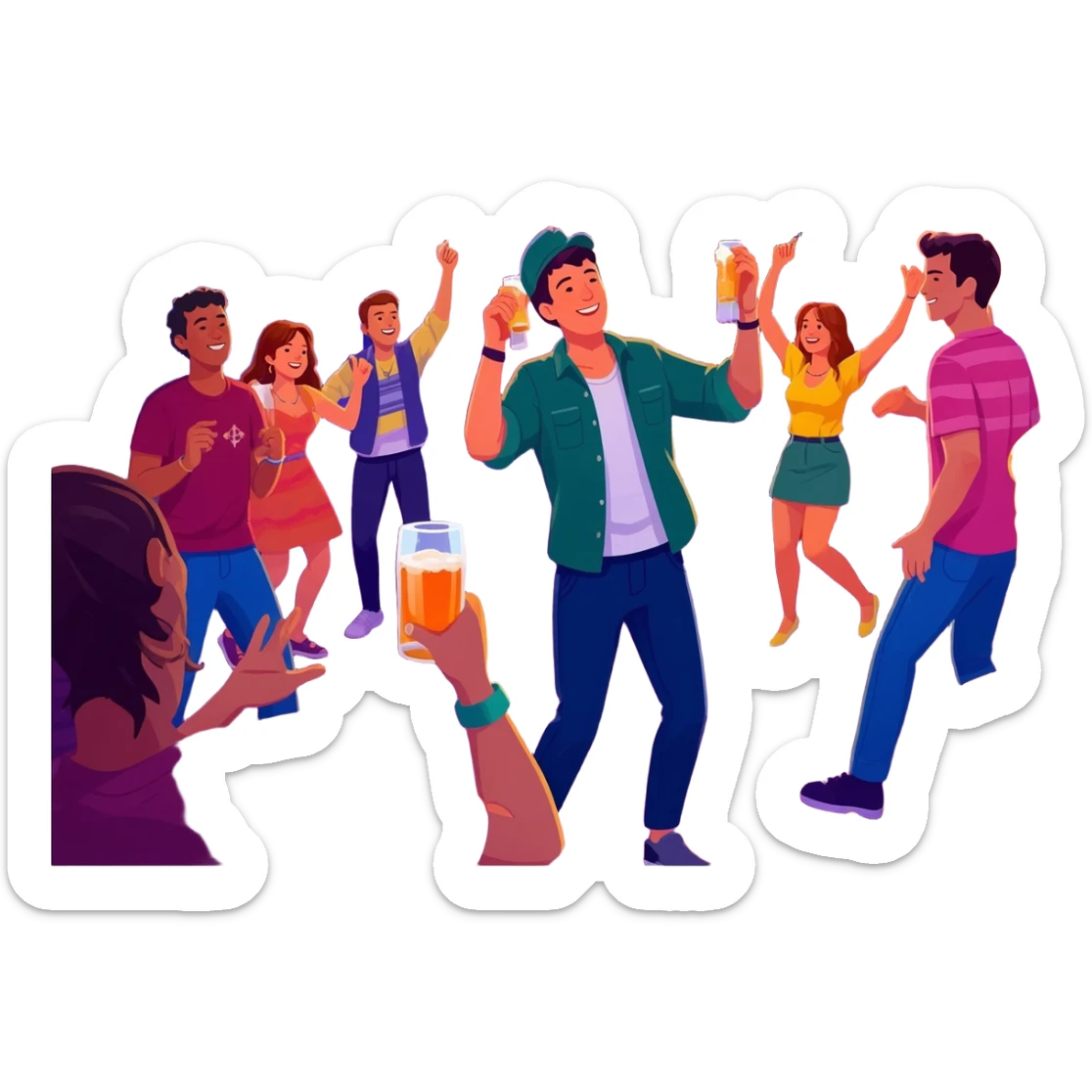 fraternity parties sticker