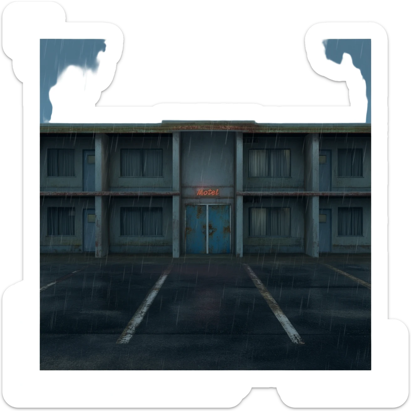 A cheap motel sticker