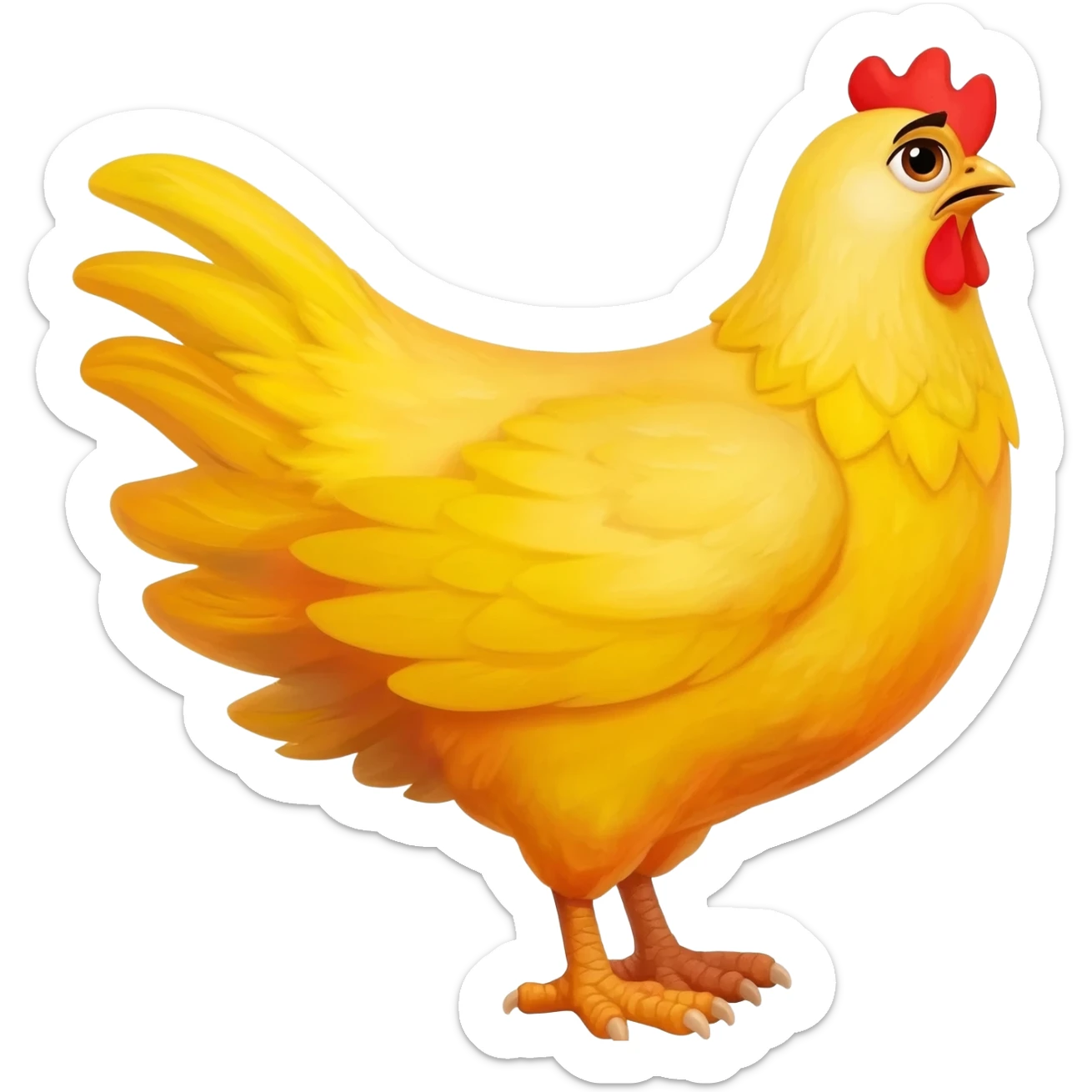 Chicken said That " Bade harami ho " sticker