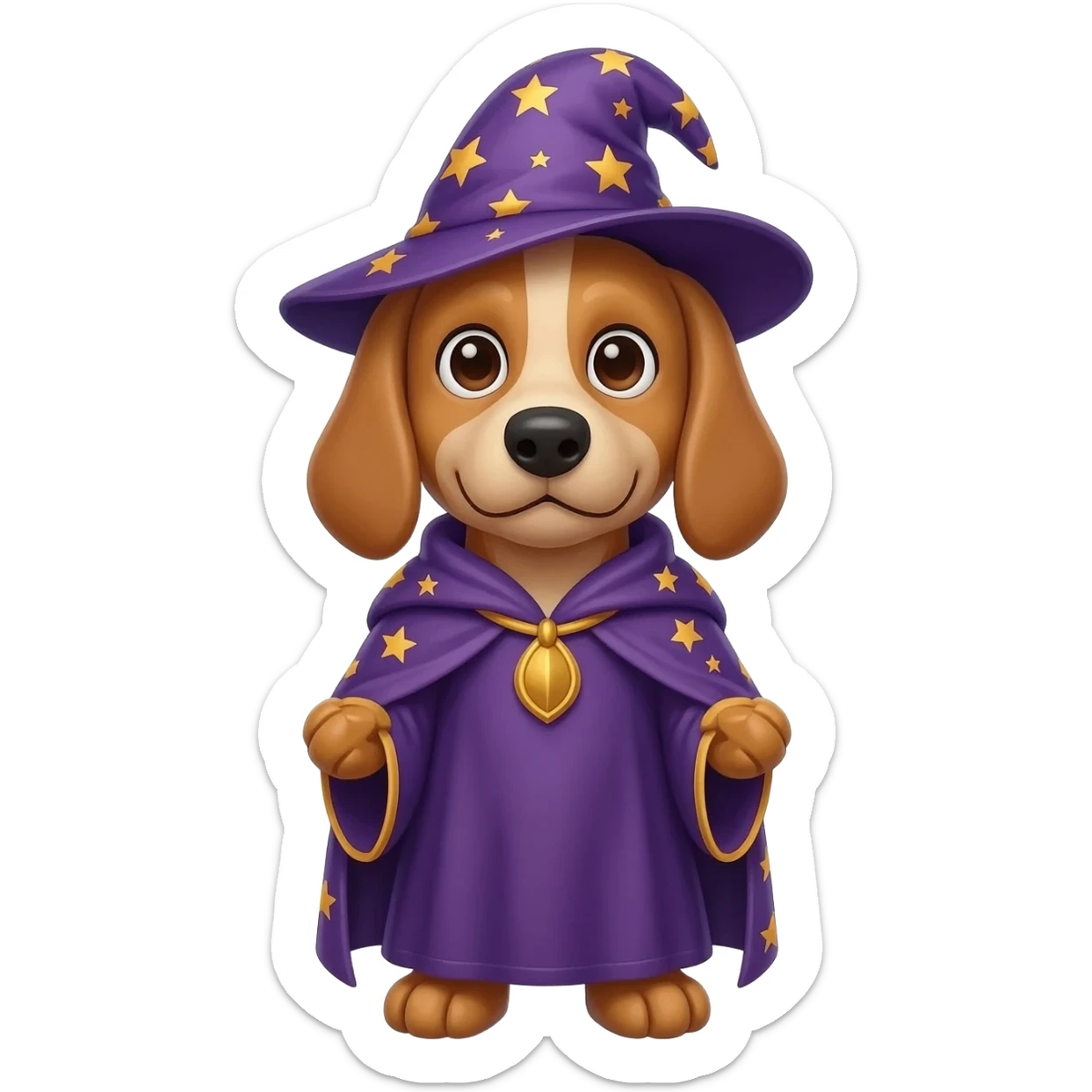 Dog wizard sticker