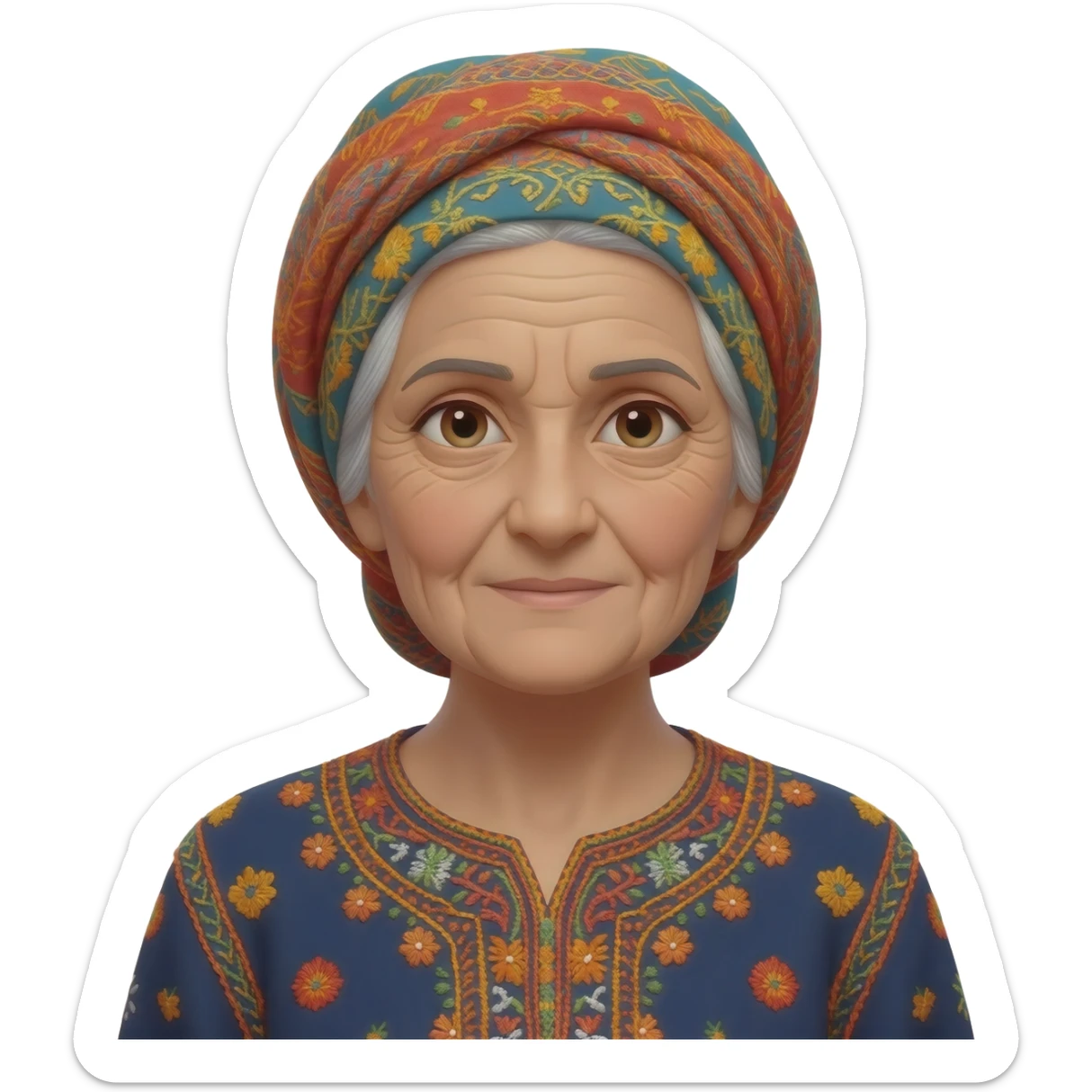 Grand mère voilée arabe sticker