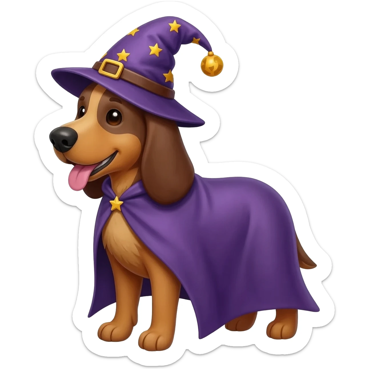 Dog wizard sticker
