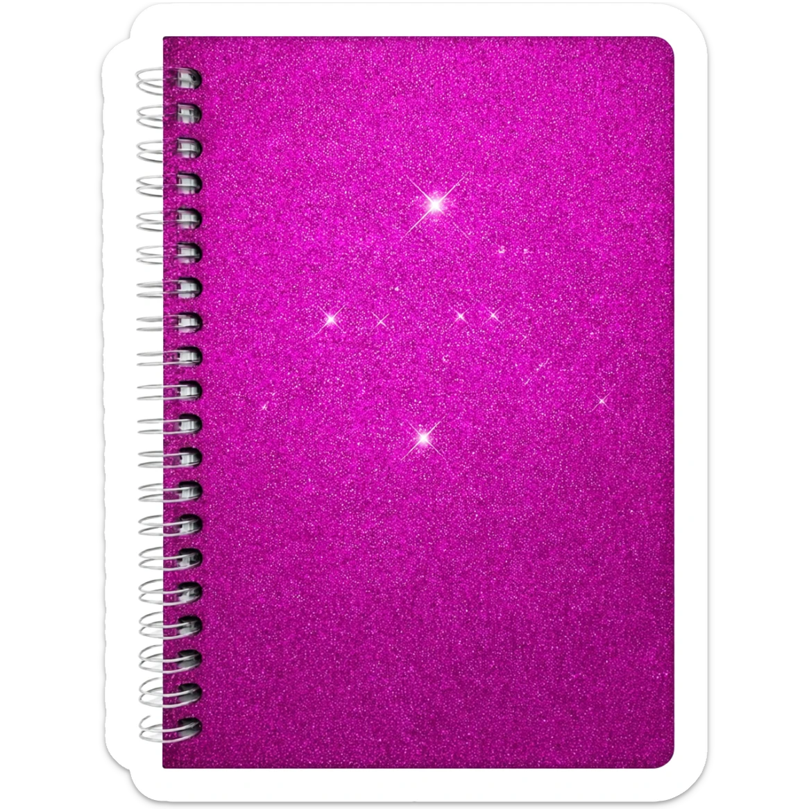 notebooks fuchia  glittery sparkle mathematical equation sticker