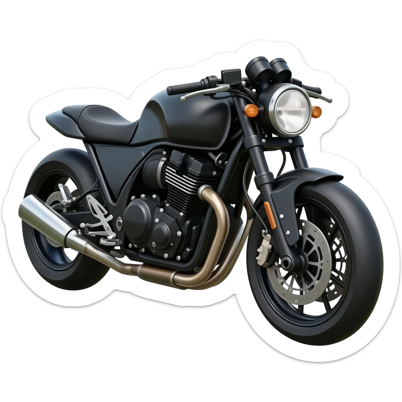 black motor bike sticker