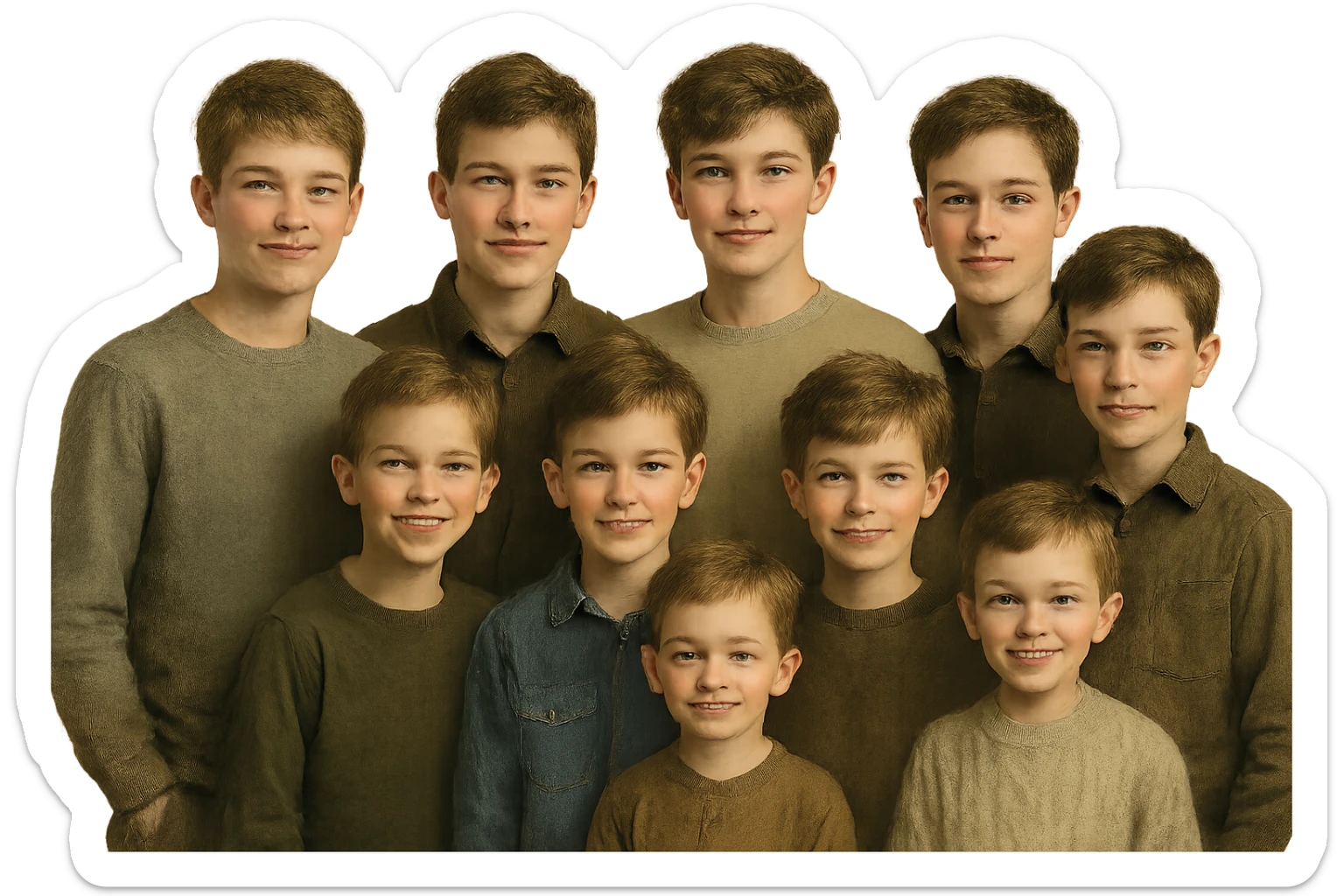 10 11 uoshli bolaning akalarini tasvirlab ber orqa fonda hech qanday narsa bo'lmasin sticker