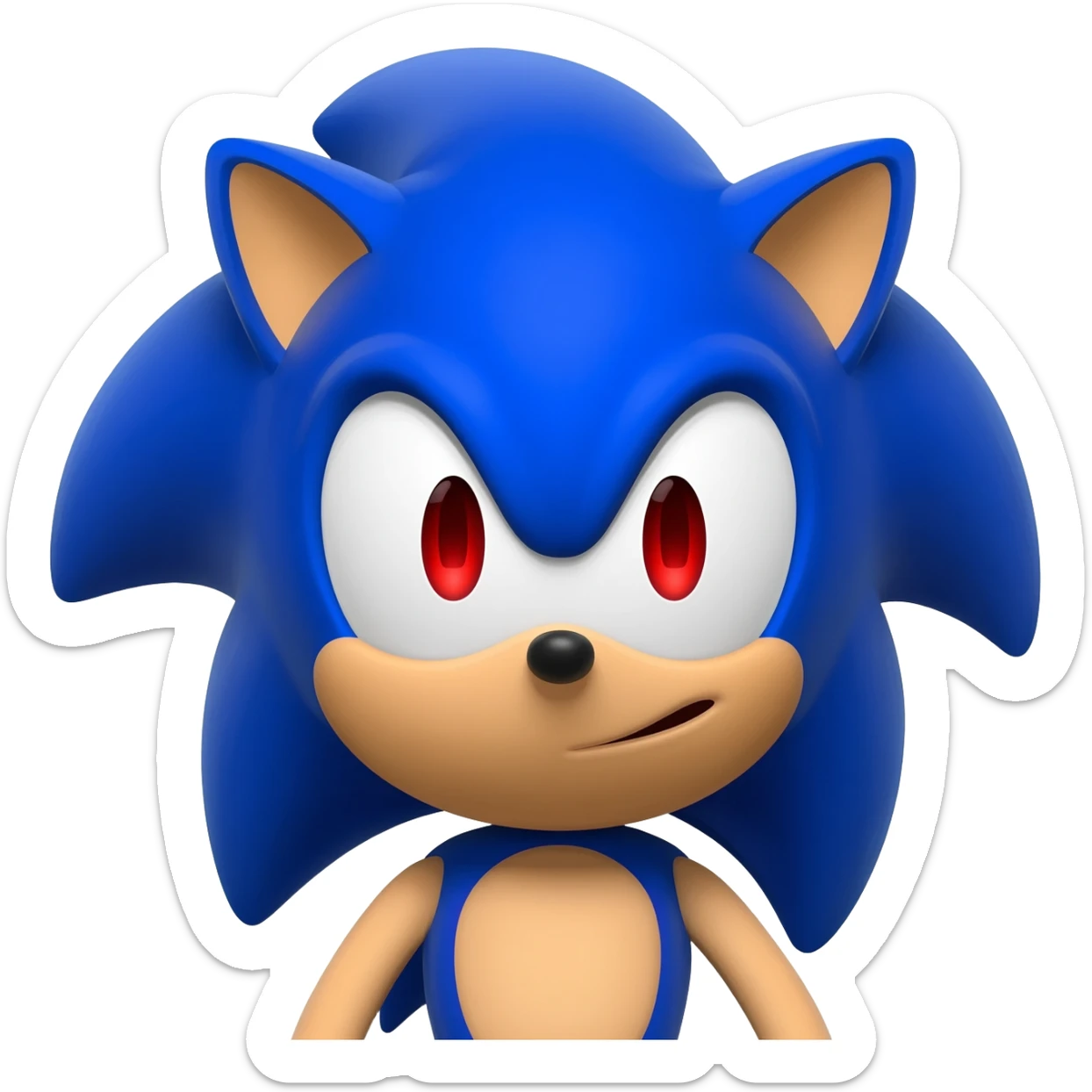 sonic whith bloody eyes sticker