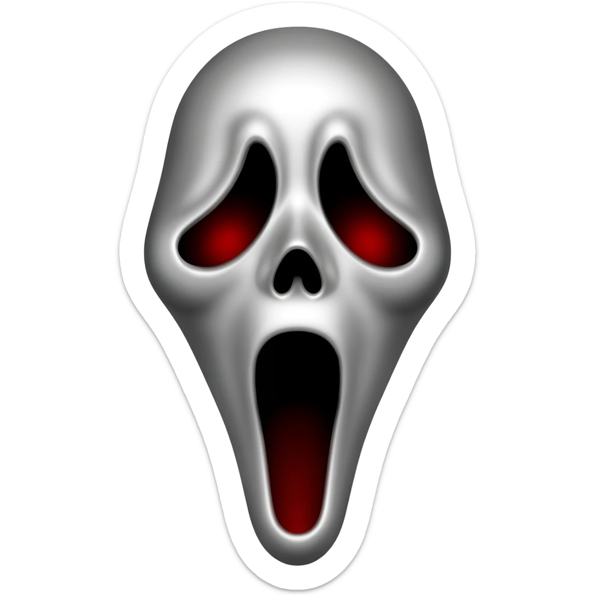 scream mask sticker