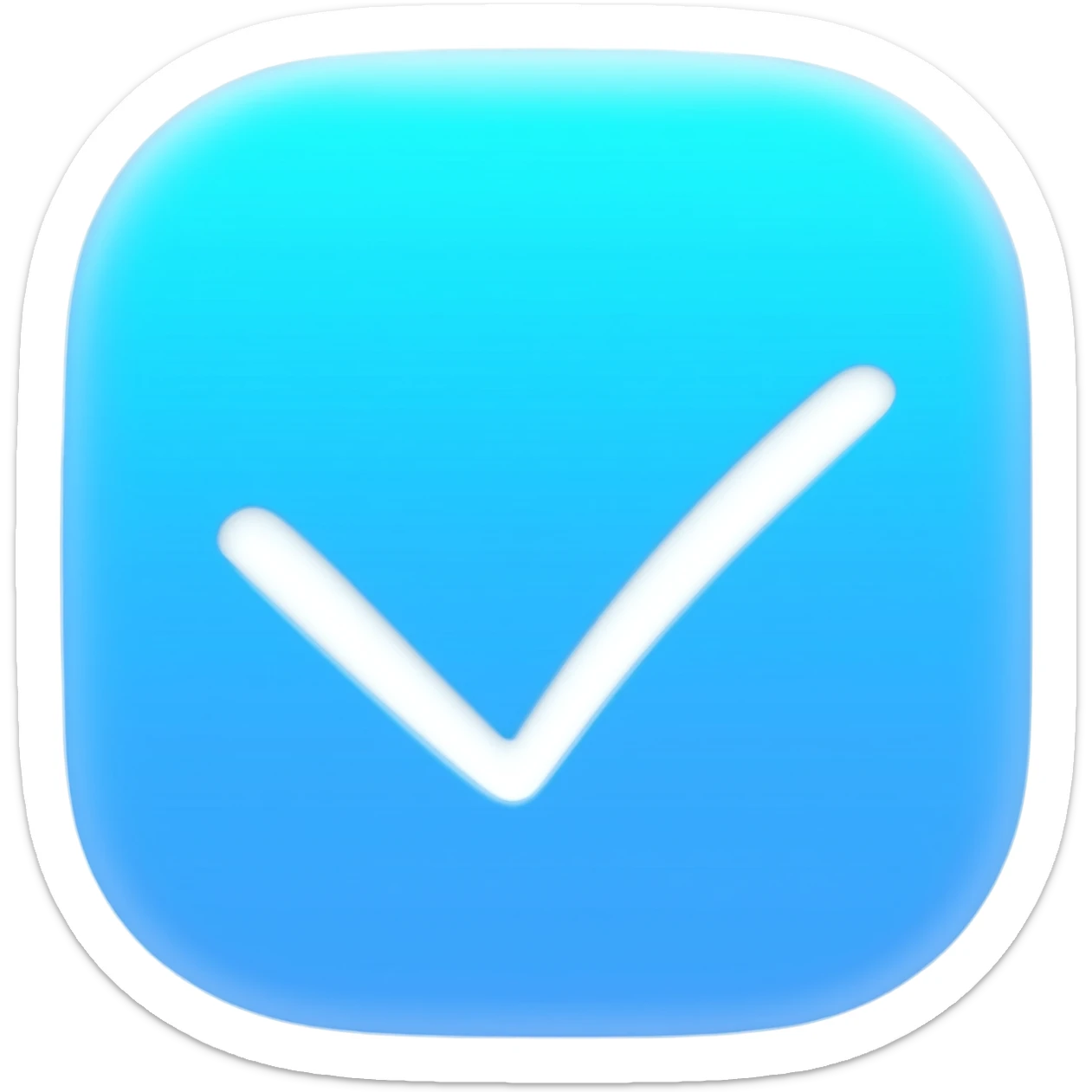 Blue tick sticker