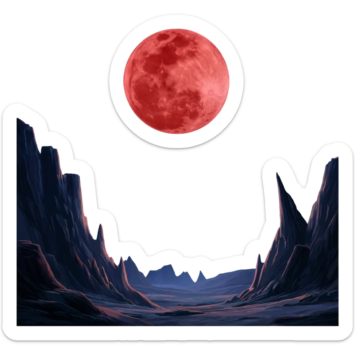 Bloody moon sticker