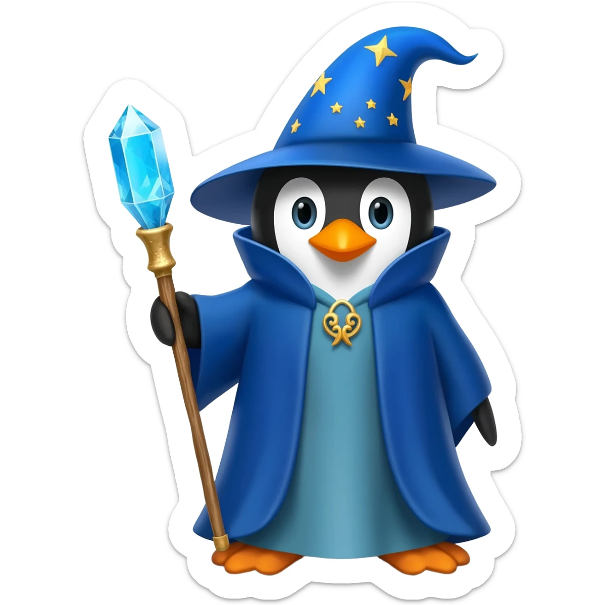 Penguin Wizard sticker
