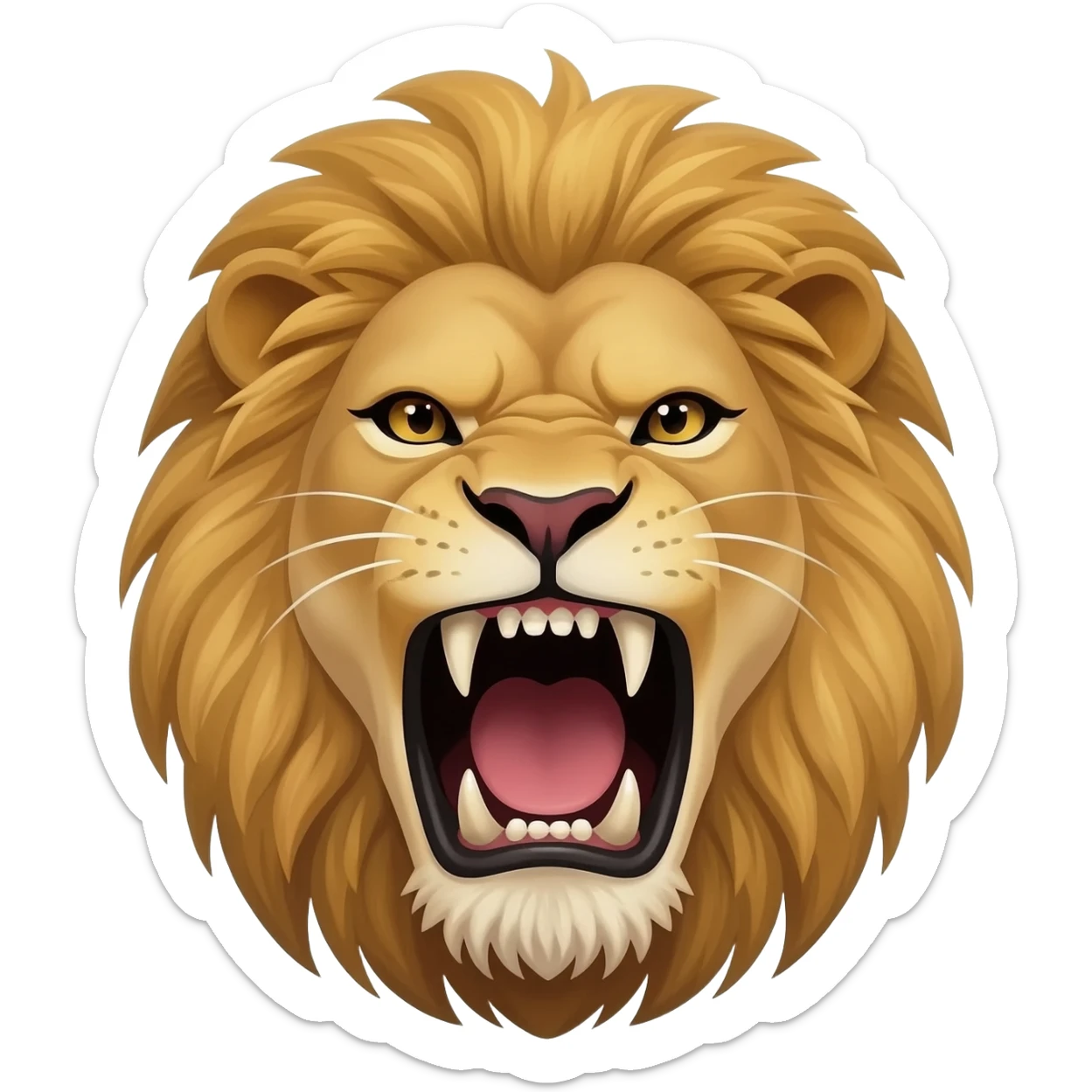 Roaring lion animated emoji sticker