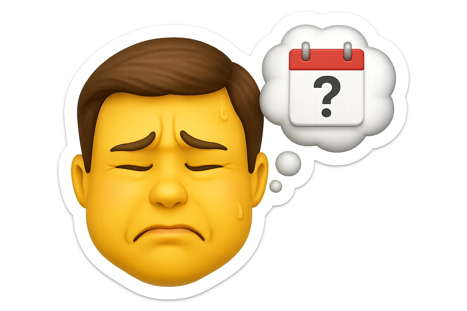 emoji stile iphone che riguarda l'argomento "stipsi/andrò al bagno oggi?", iperrealistico 4k sticker