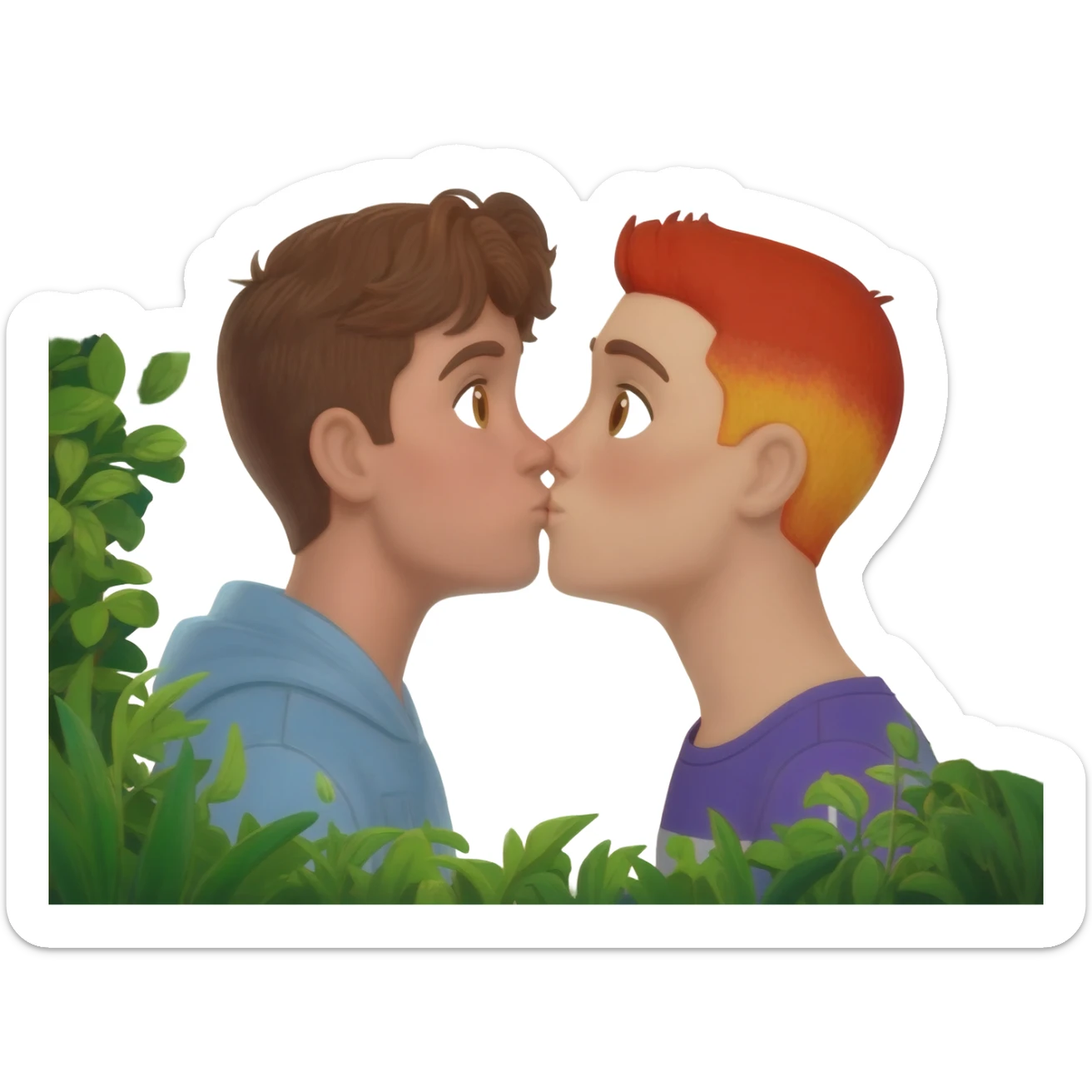 A cute super secret love story that society will never accept with green asthetic sticker