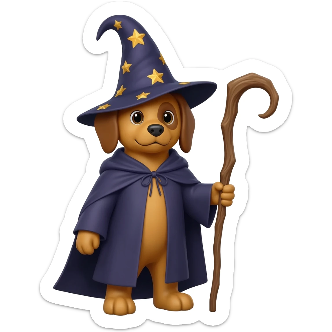 Dog wizard sticker