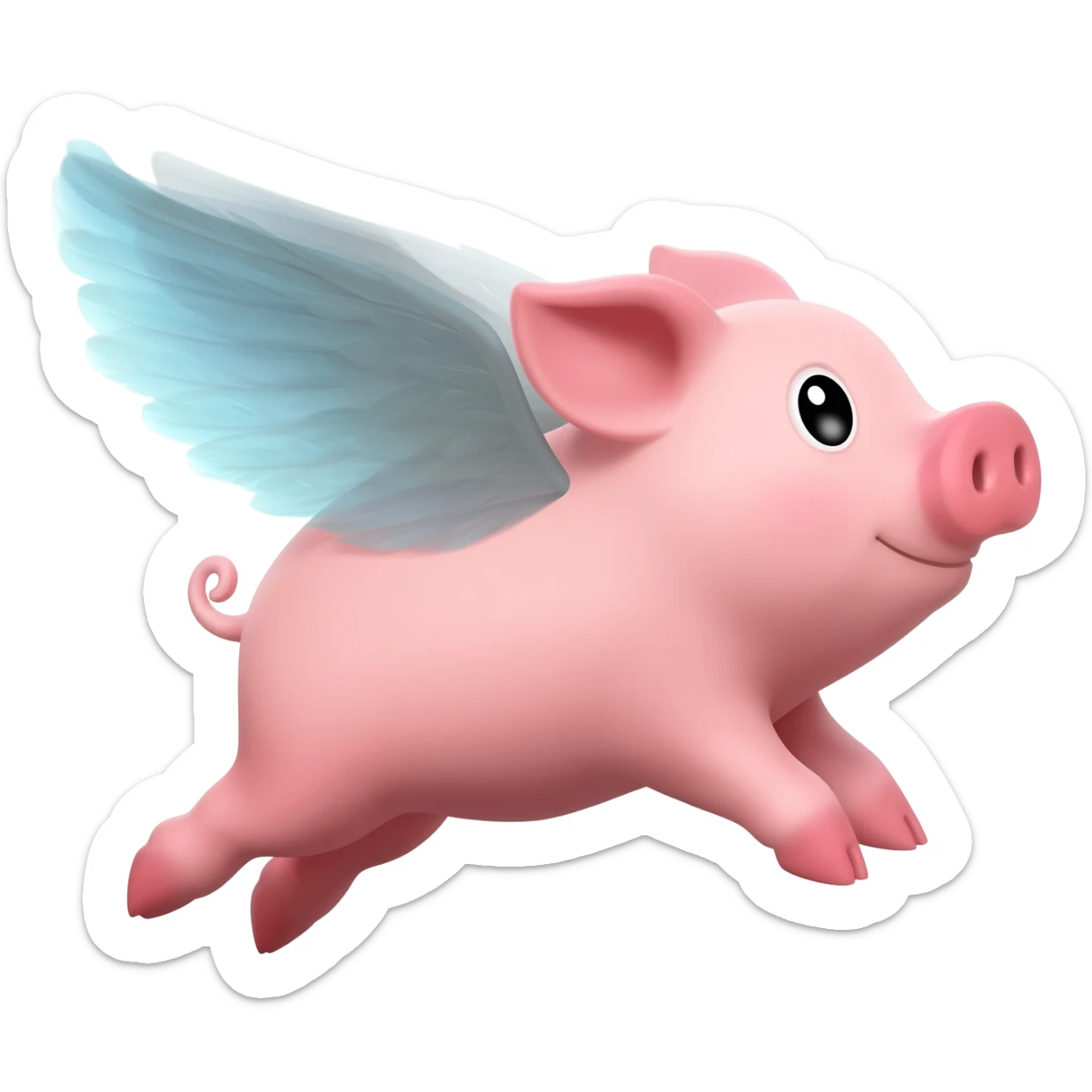Flying pig sticker