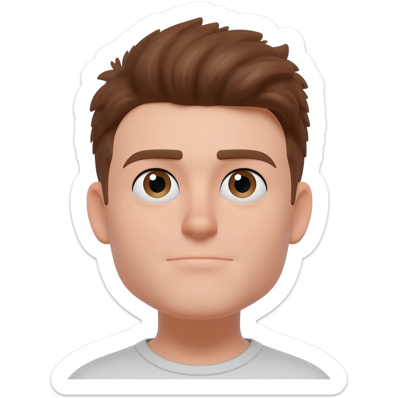 person looking up sticker