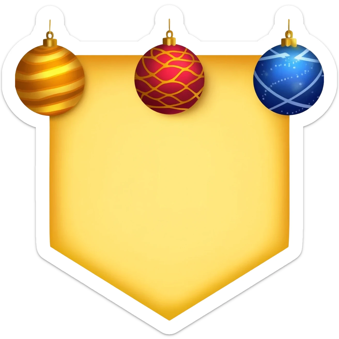 yellow holiday sticker