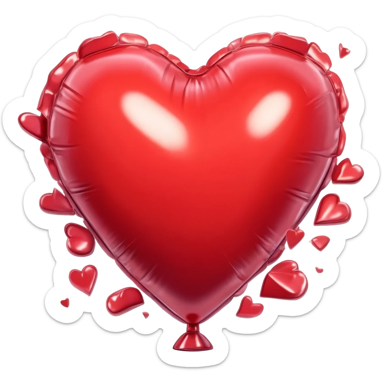 Love heart in balloon explosion sticker
