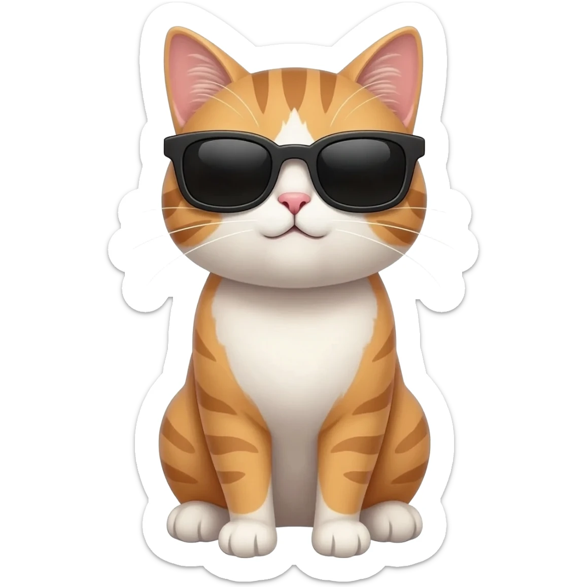 Cat wearing sunglasses sticker