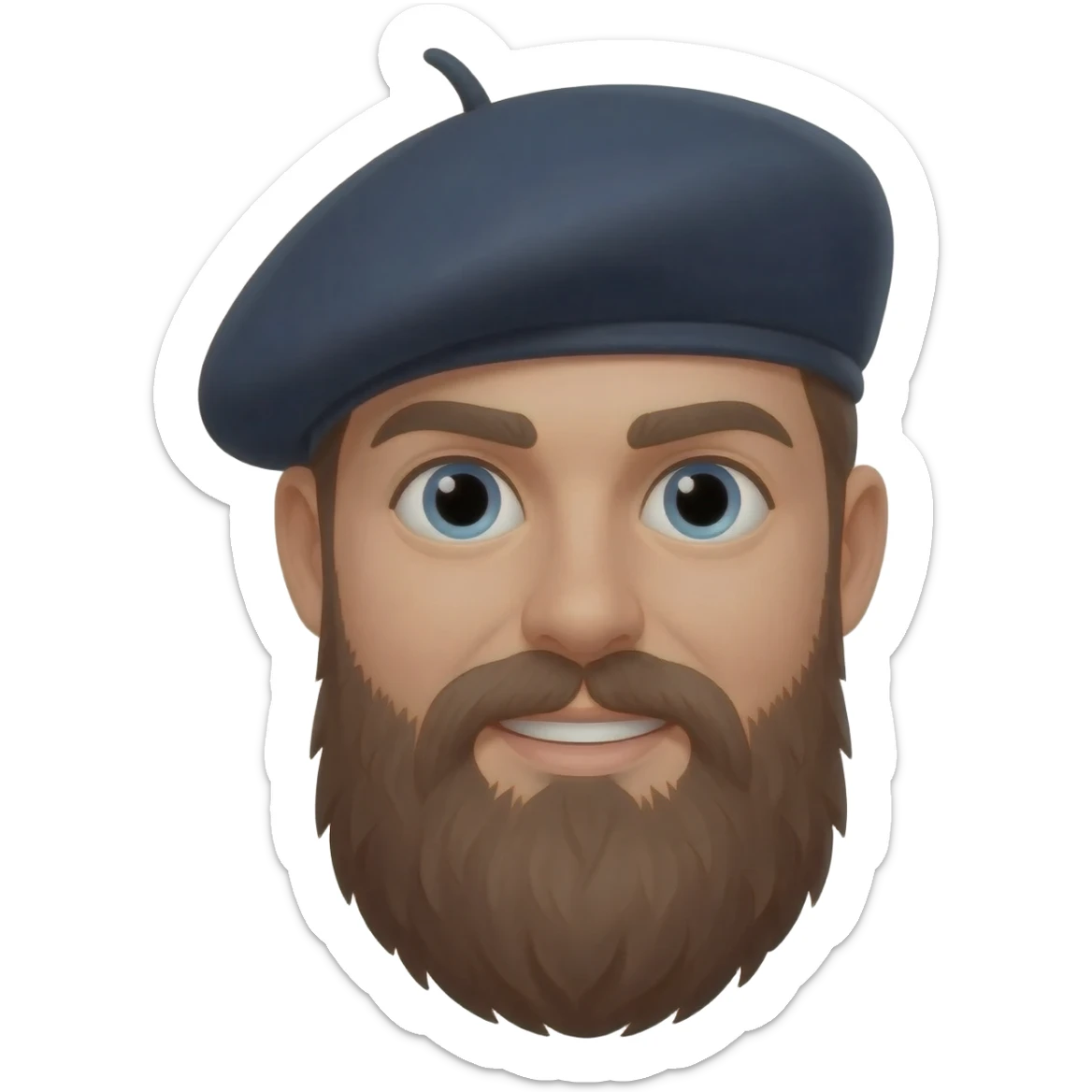 bearded and berets sticker