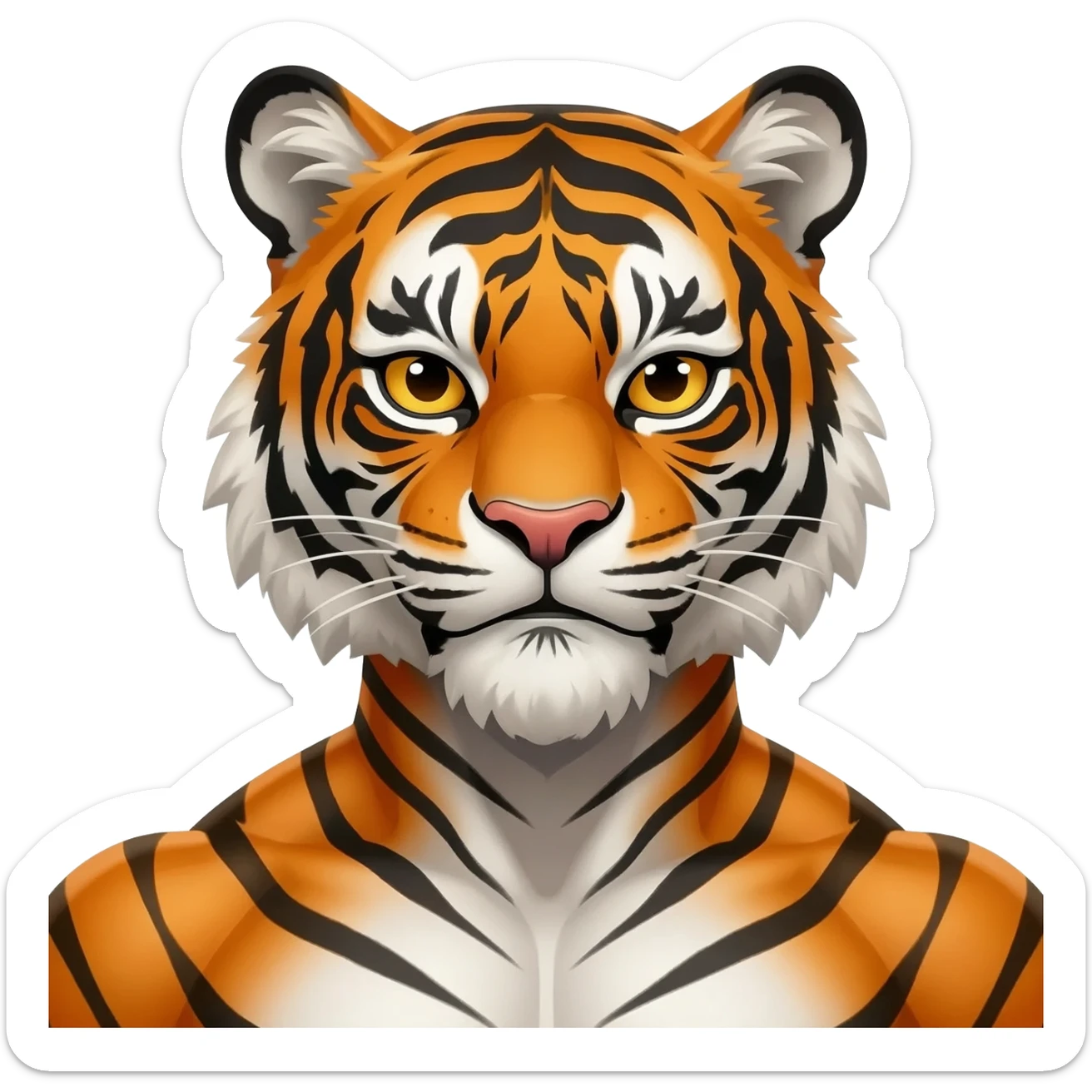 Tiger man sticker