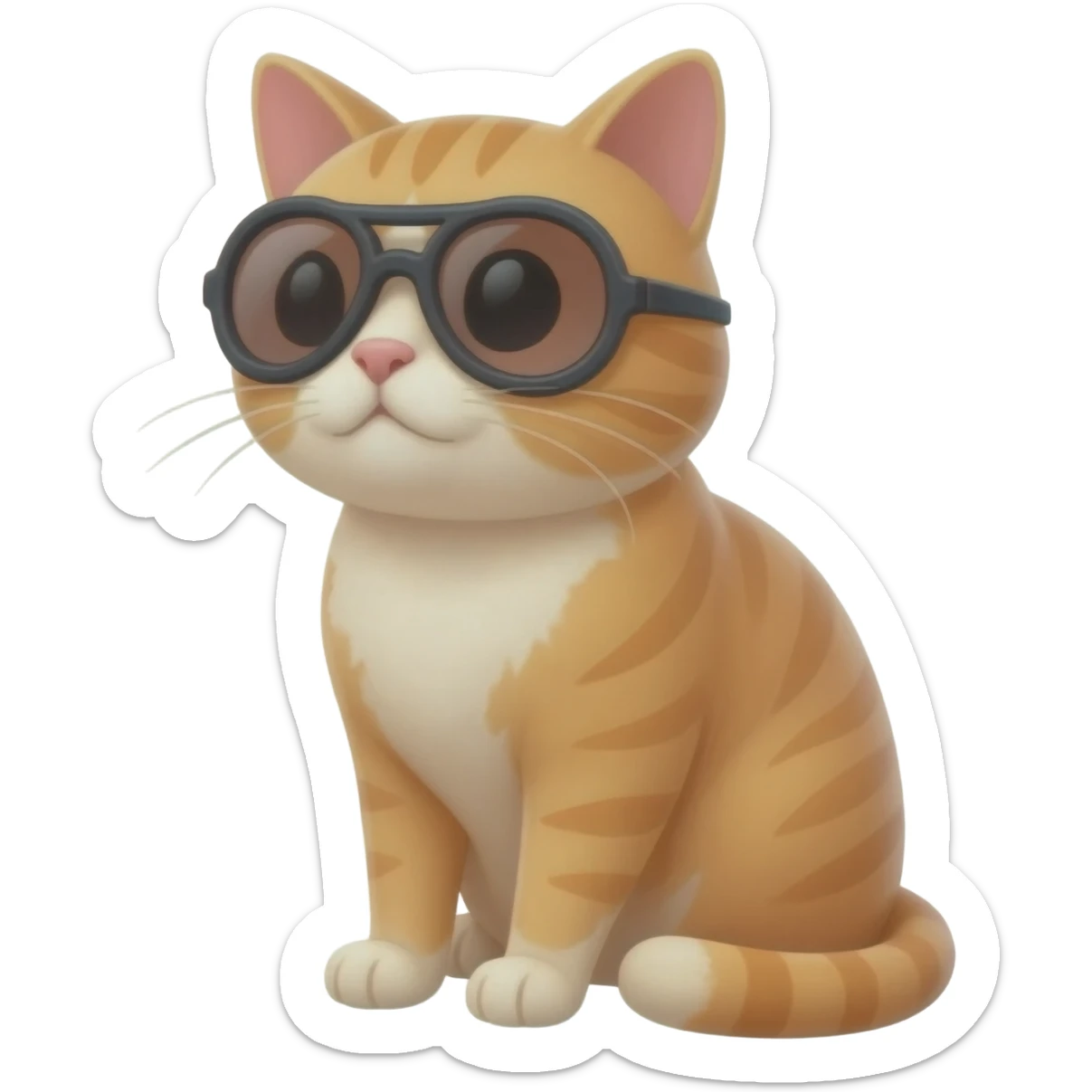 Cat wearing sunglasses sticker